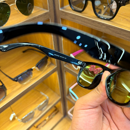 RB Reverse Black-Yellow Lens Premium Unisex Fashion Sunglass