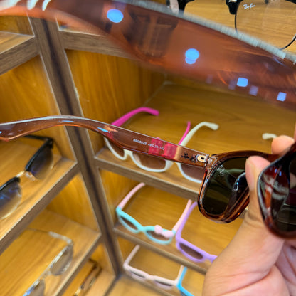 RB Reverse Brown With Black Lens Premium Unisex Fashion Sunglass