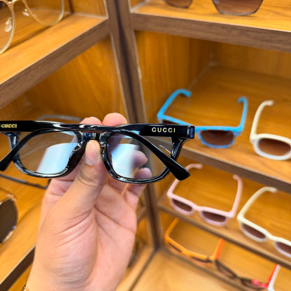Gucci Black Stylish Transparent Frame Premium Sunglasses