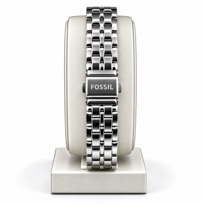Fossil Silver Octagonal Roman Dial Luxury Watch