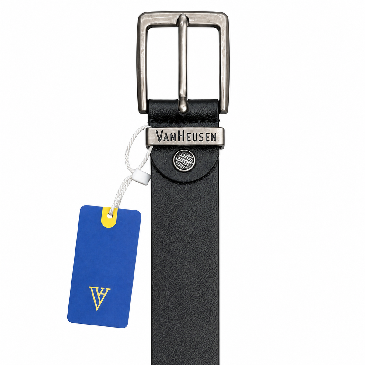 Van Heusen Classic Textured Black Leather Belt