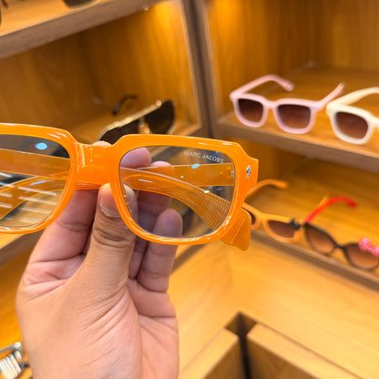 Marc JACOBS orange rectangle transparent frame Premium Sunglasses