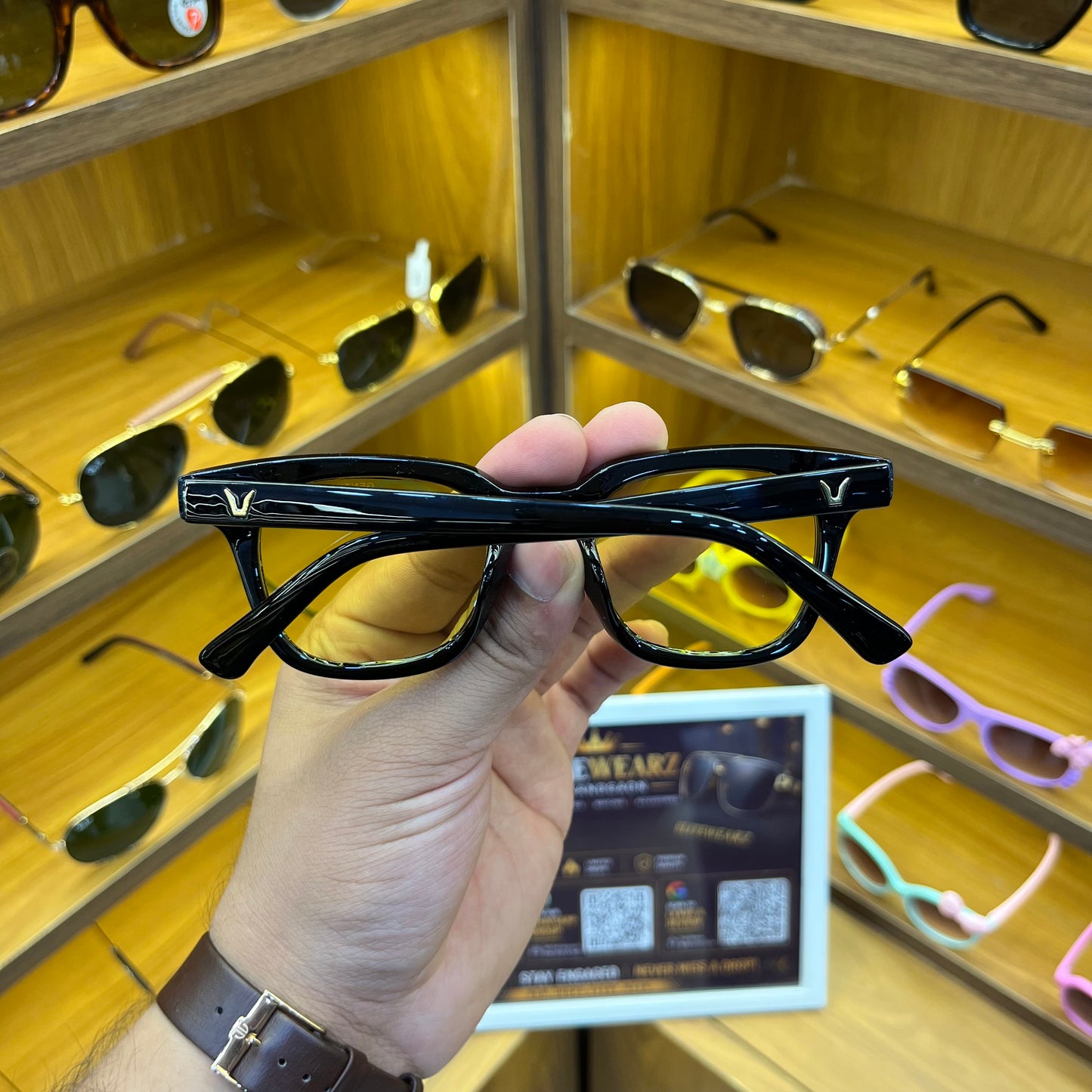 Gentle Monster Yellow Lens [ South Side 01 ] Acetate Square Glasses in Black 48-22-152