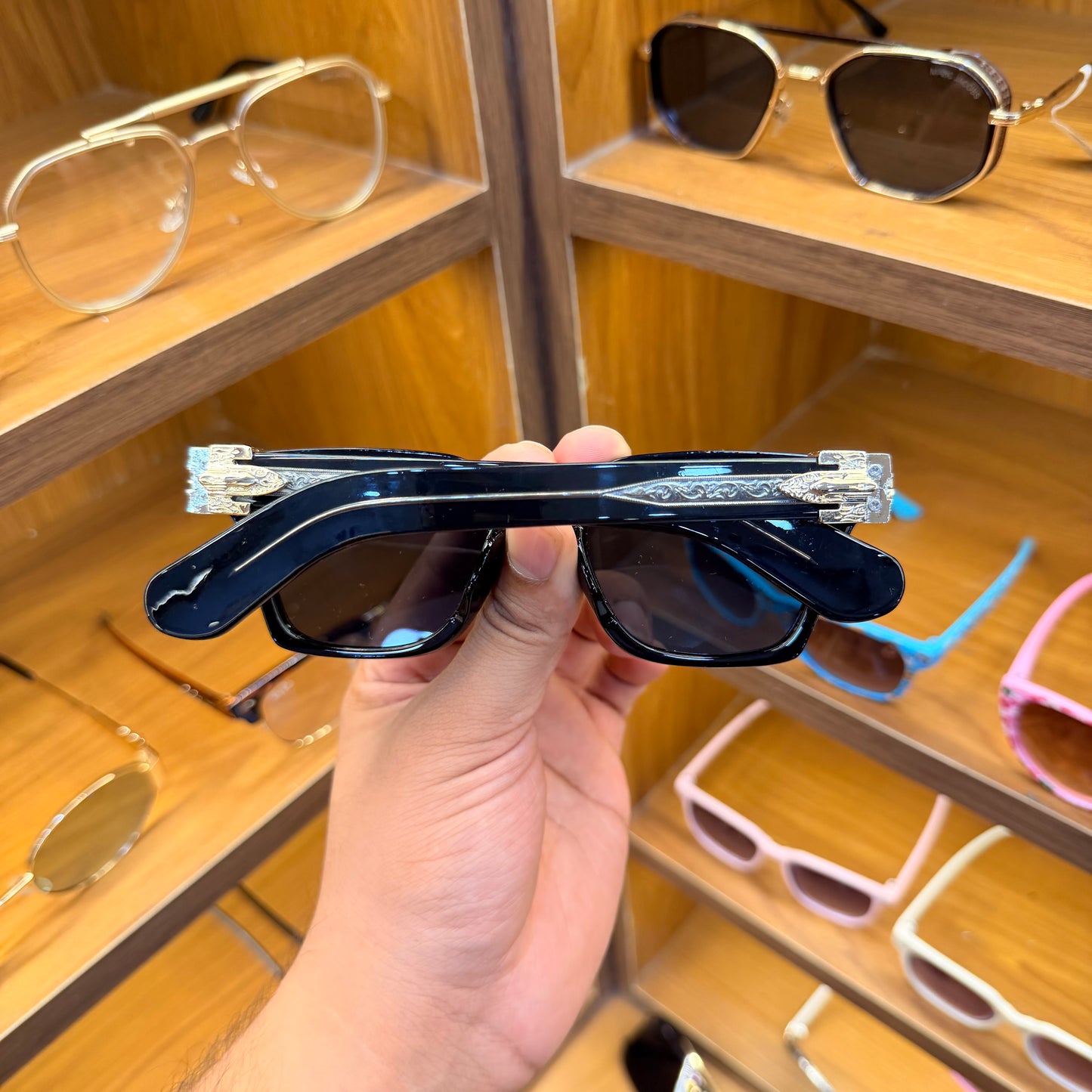 LV KZ1139 Black Rectangle Premium Sunglasses
