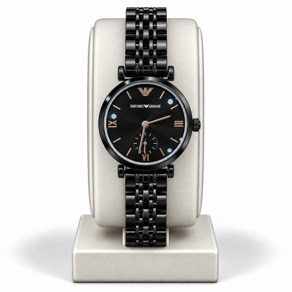 Emporio Armani Black Minimalist Chronograph Watch