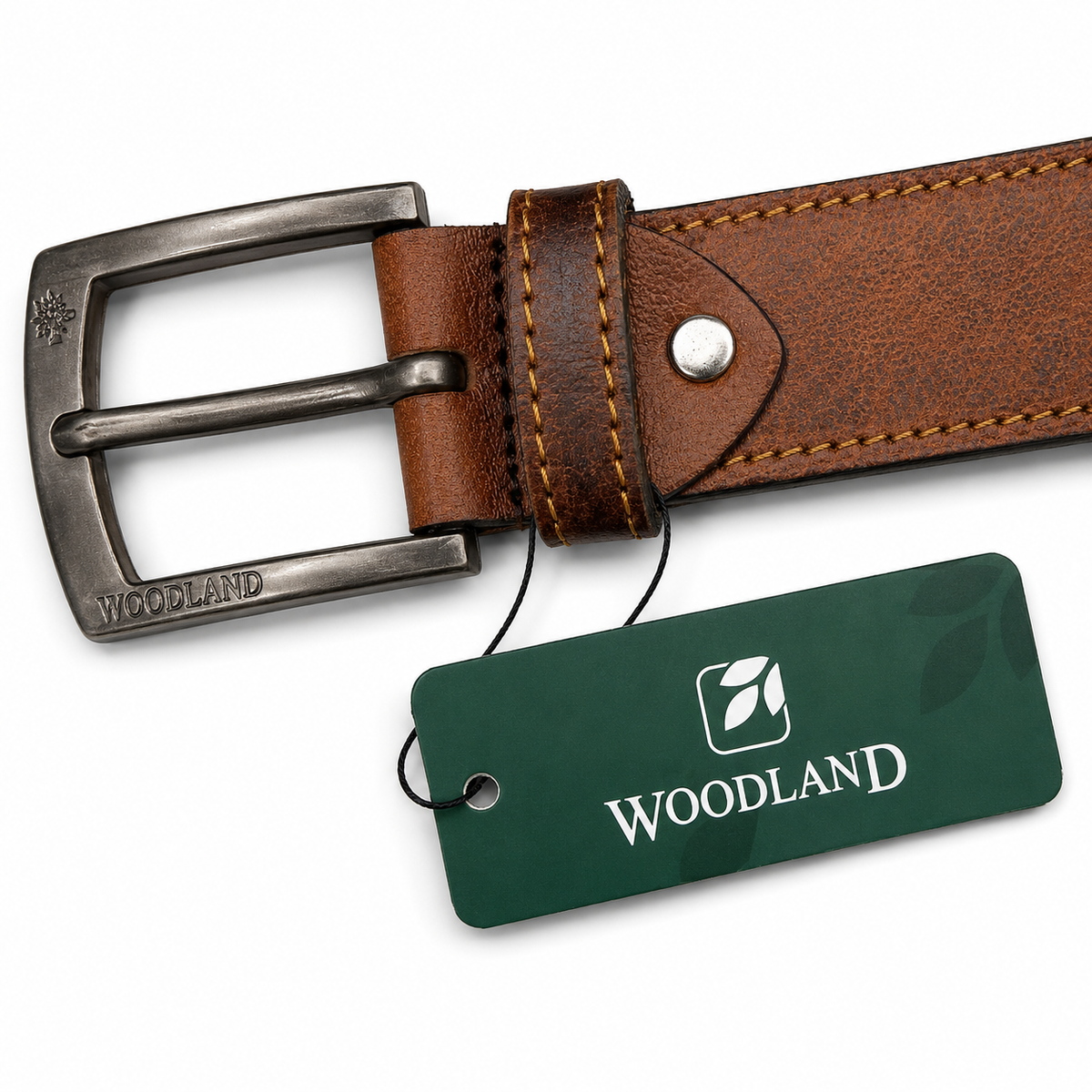 Woodland Premium Vintage Brown Leather Belt