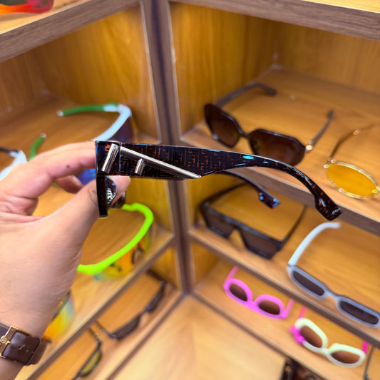 FENDI Black Textured Premium Sunglasses
