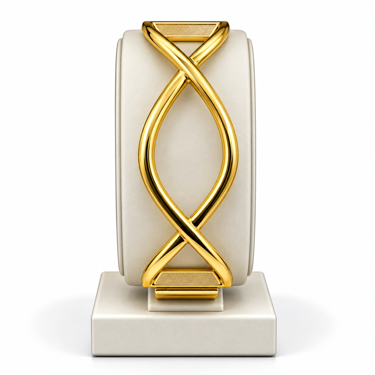 CK White Gold-Tone Infinity Bracelet Watch
