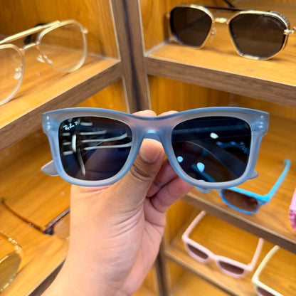 Rayban Reverse Matt Grey With Black Lens Premium Unisex Fashion Sunglass