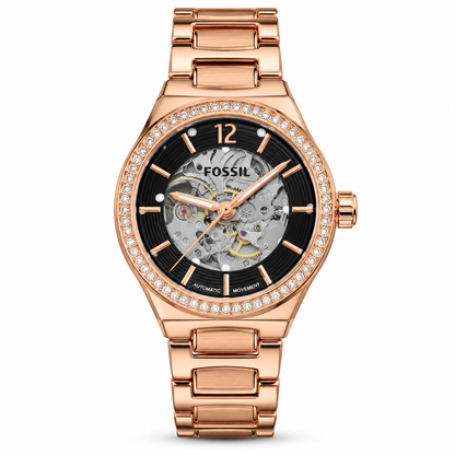 Fossil Tillie Automatic Skeleton Watch – Rose Gold Tone