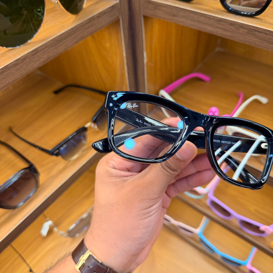 RB Reverse Black-Transparent Lens Premium Unisex Fashion Sunglass