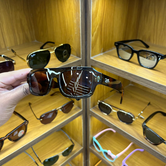 Ray-Ban Unisex UV Protected Rectangle Polarised Premium Sunglasses For Men’s & Women’s RB4454 - Brown