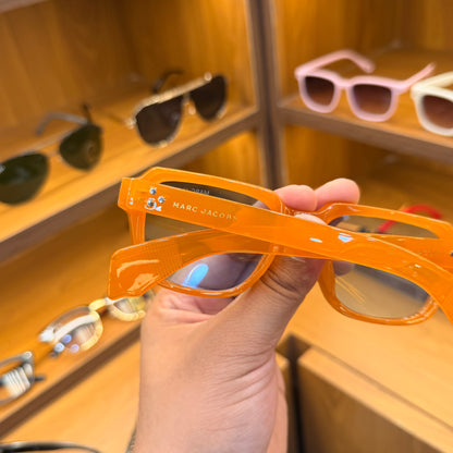 Marc JACOBS orange rectangle transparent frame Premium Sunglasses