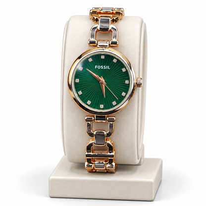 Fossil Emerald Green Statement Bracelet Watch