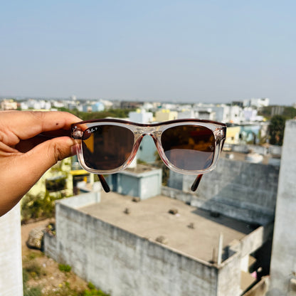 RB Reverse Trans Brown Premium Fashion Sunglass