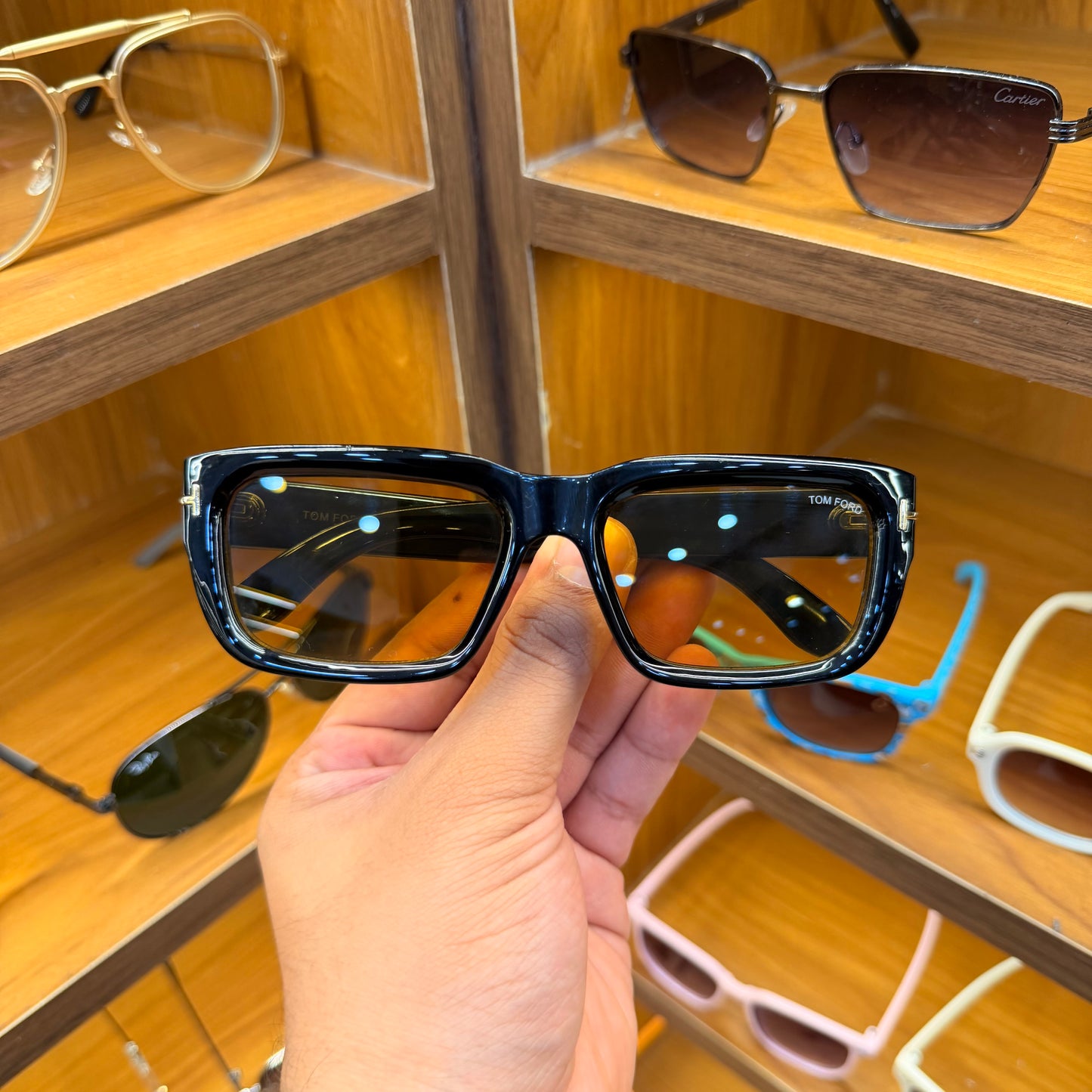 Tom ford rectangle yellow-black Premium Sunglasses