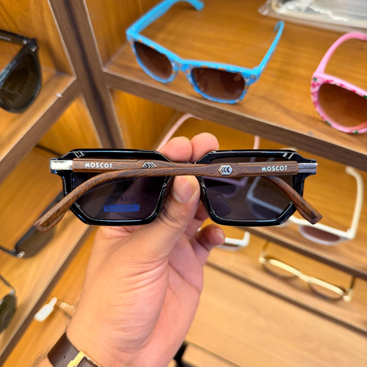 Moscot Rectangle wooden strap Premium Sunglasses