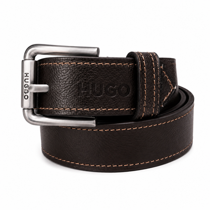 Hugo Boss Black Textured Leather Belt