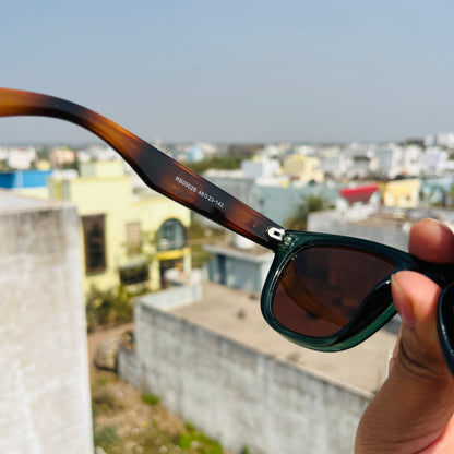 RB Reverse Trans Green - Brown Premium Fashion Sunglass