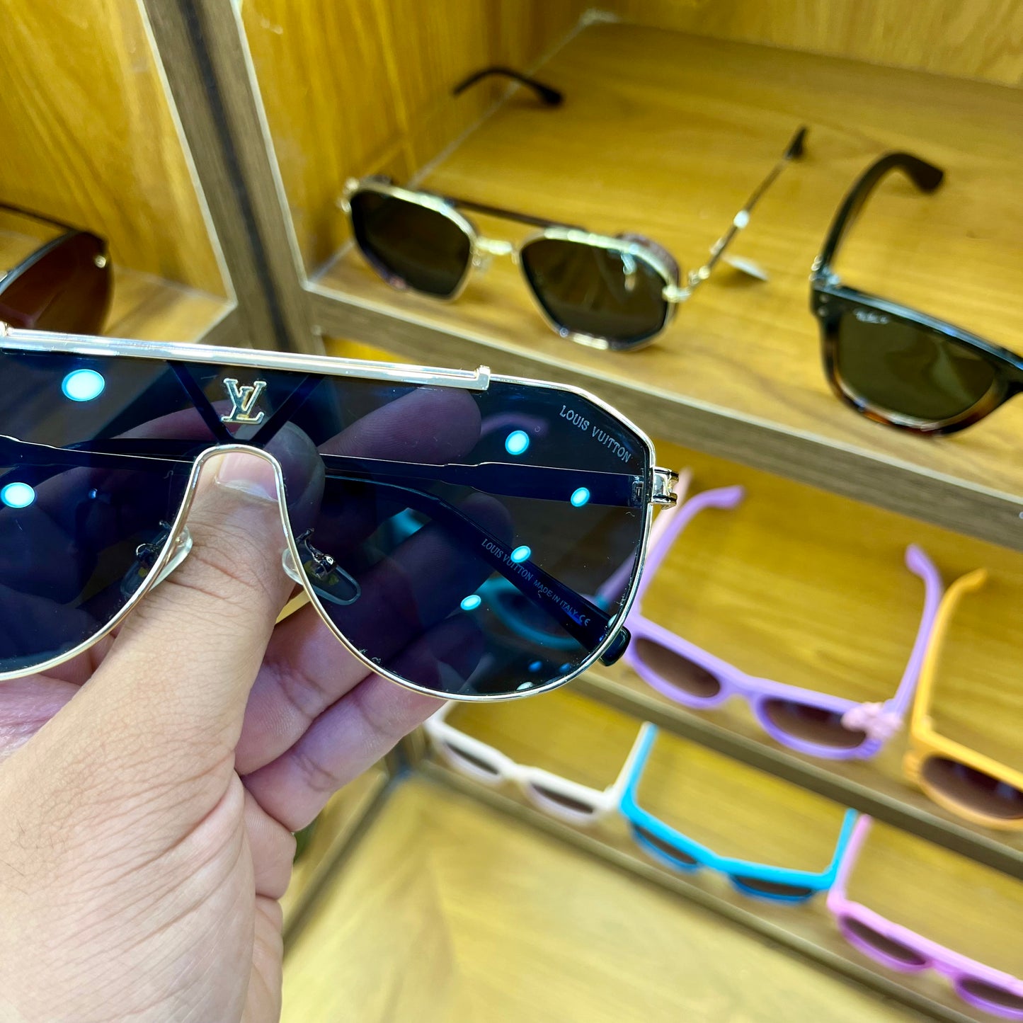 LV Gold-Black Luxury Fashion Sunglasses For Men