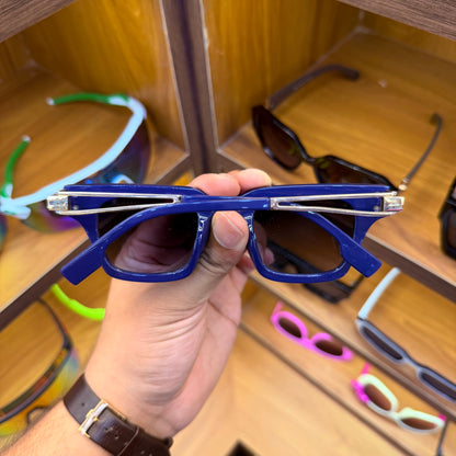Maybach Blue Colour Square Premium Sunglasses