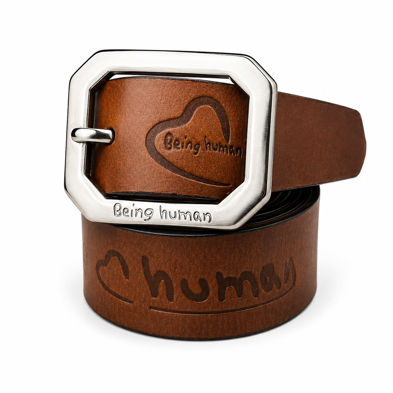 Being Human Signature Brown Leather Belt