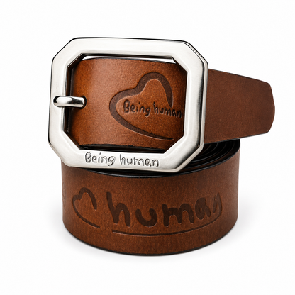 Being Human Signature Brown Leather Belt