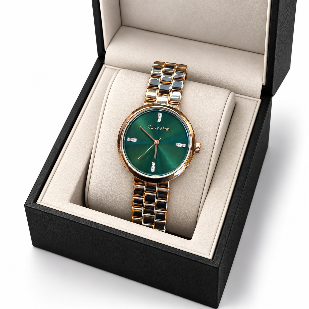 CK Green Rose Gold Watch