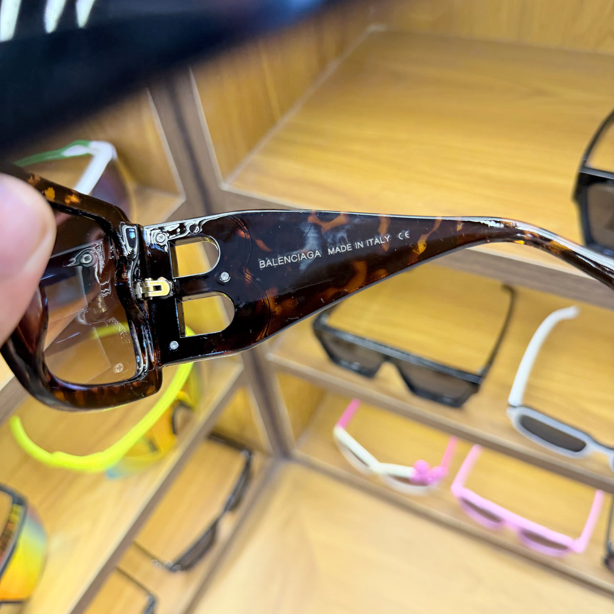 BALENCIAGA Over Size Brown Leopard Print Premium Fashion Sunglasses