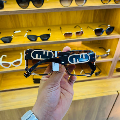 FENDI Brown Square Shape Premium Sunglasses