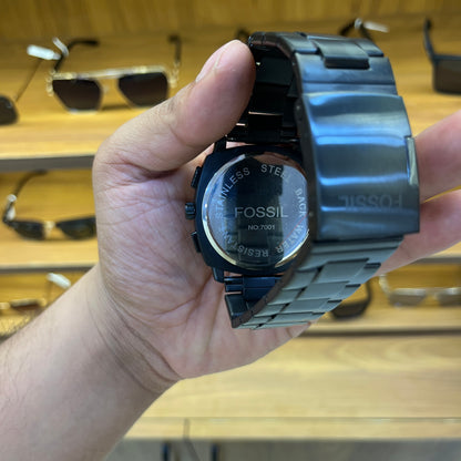 Machine Chronograph Black Stainless Steel Watch