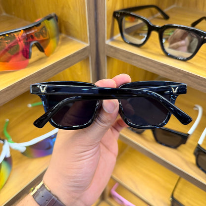 Gentle Monster black Mirror Lens [ South Side 01 ] Acetate Square Glasses in Black 48-22-152