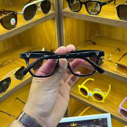 Gentle Monster Pink Lens [ South Side 01 ] Acetate Square Glasses in Black 48-22-152