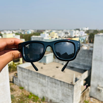 RB WAYFARER PUFFER Glossy Black Premium Fashion Sunglass