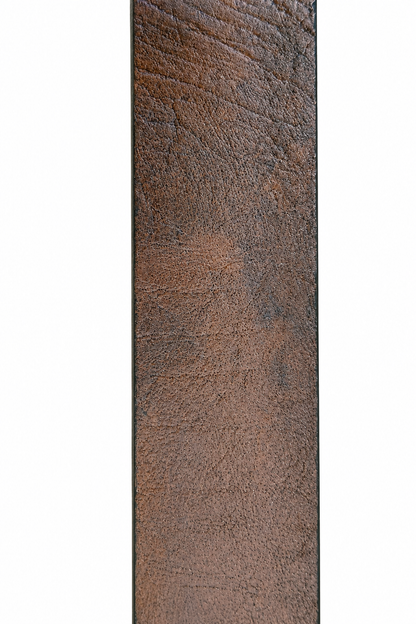Louis Philippe Embossed Brown Leather Belt