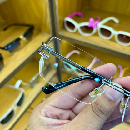Cartier Silver-Transparent Frameless Unisex Trending Premium Fashion Sunglass