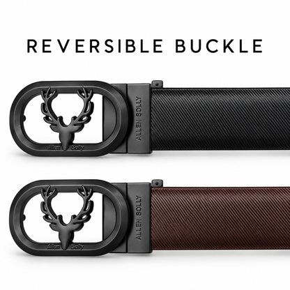 Allen Solly-Inspired Reversible Belt – Matte Black Buckle