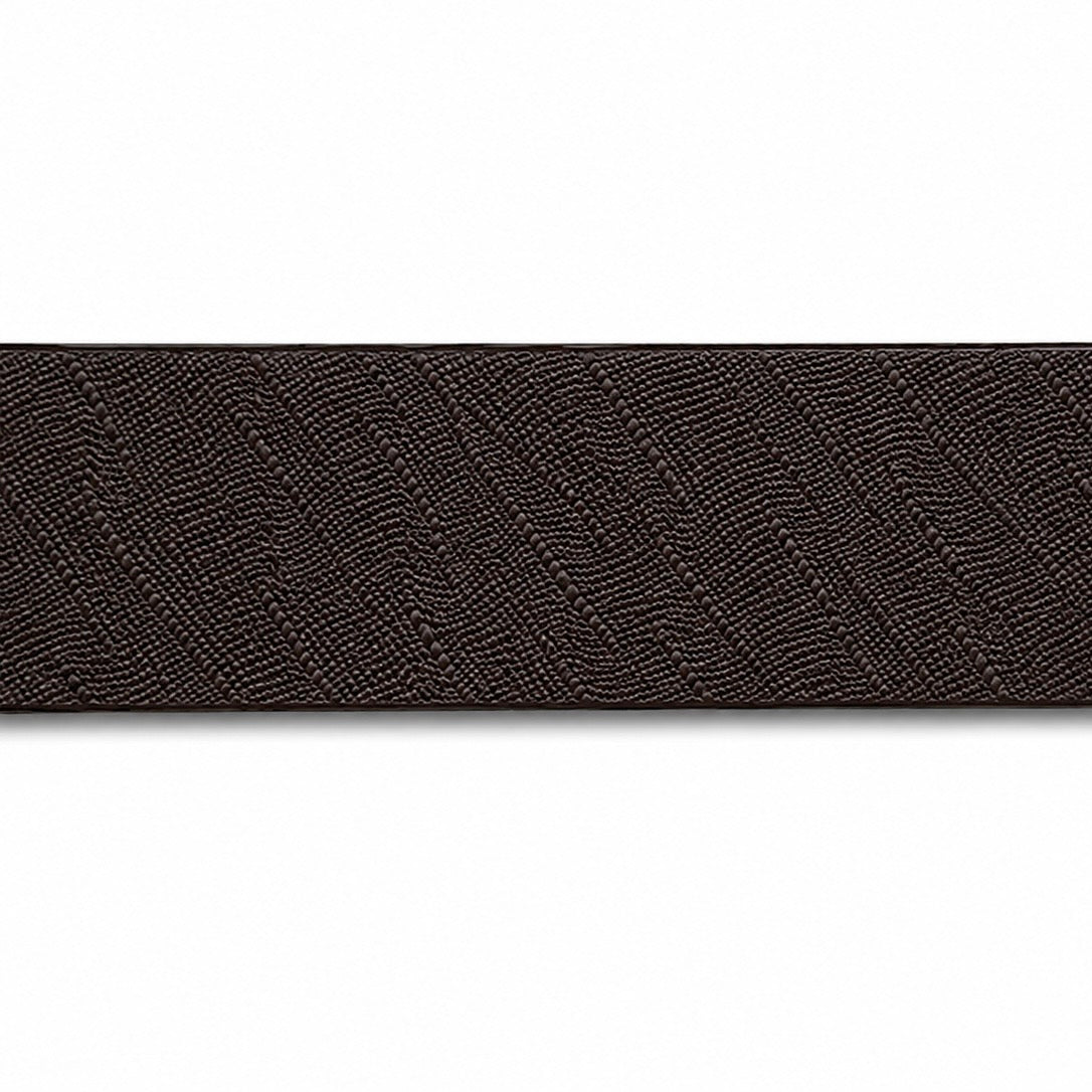 EW Point Classic Textured Brown Leather Belt