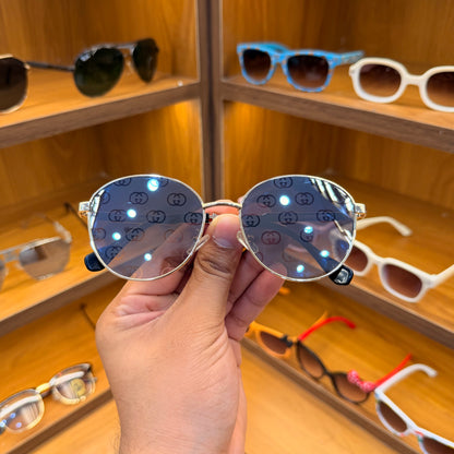 Gucci Printed Modern Styles Lens Metal Round Frame Premium Sunglasses