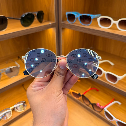Gucci Printed Modern Styles Lens Metal Round Frame Premium Sunglasses