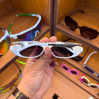 SAINT LAURENT White Colour Stylish Modern Design Premium Sunglasses