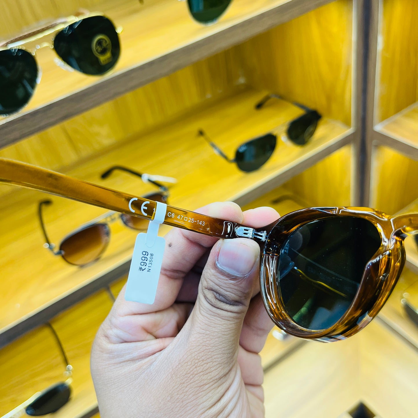 David Beckham Classic Round Sunglasses - Brown Frame, Retro Style