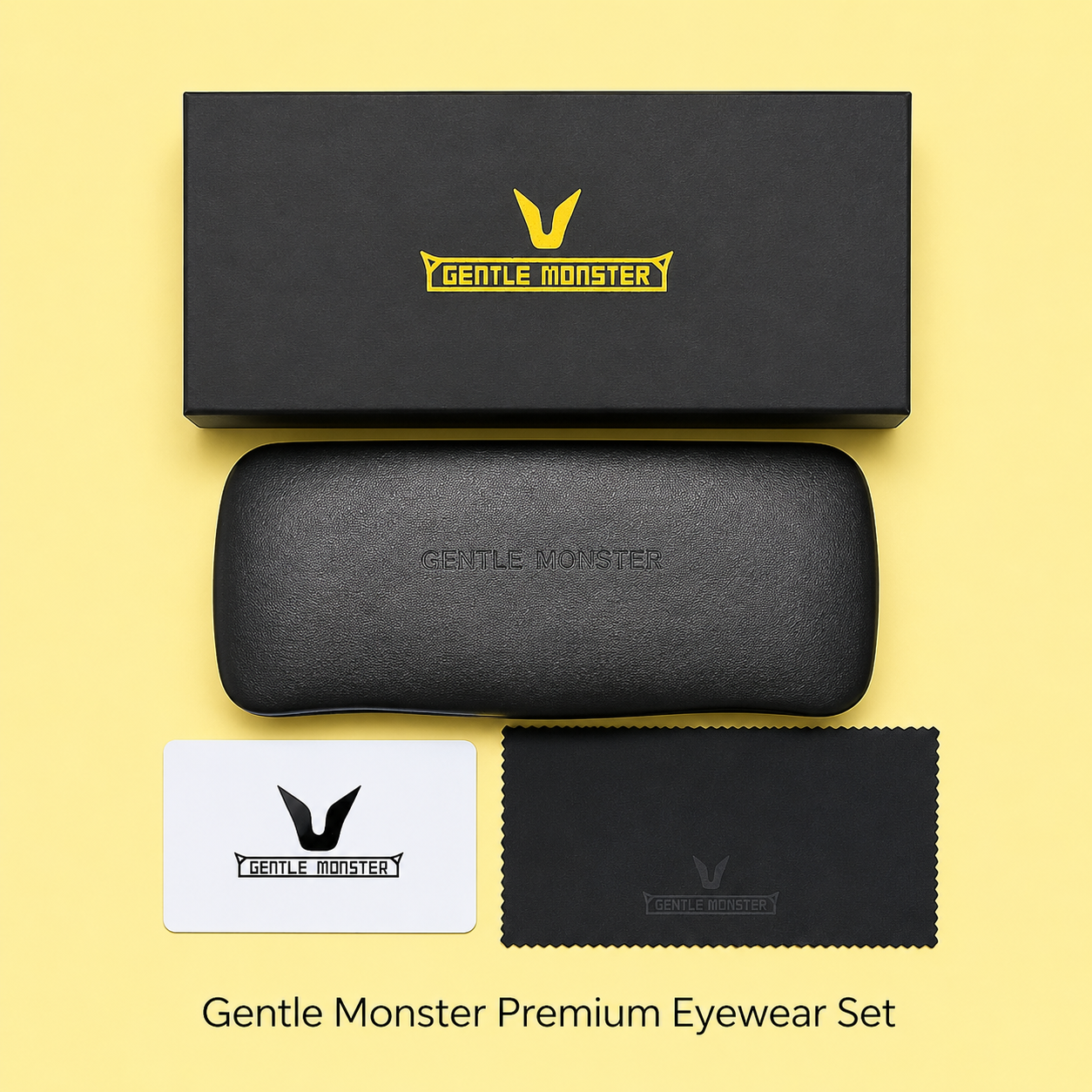 Gentle Monster Pink Lens [ South Side 01 ] Acetate Square Glasses in Black 48-22-152