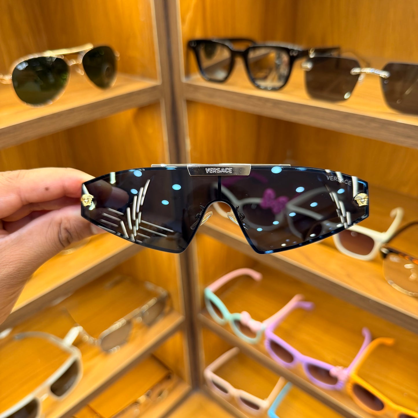 Versace 8051 Gold-Black Colour Designer Premium Sunglasses
