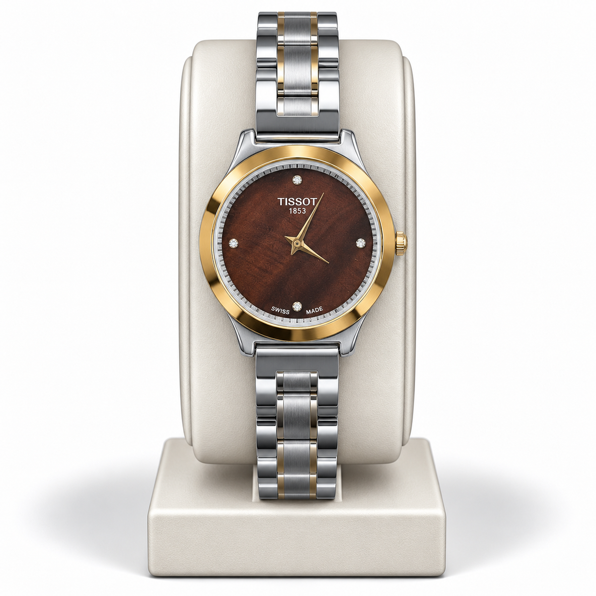 Tissot Brown Dial Two-Tone Classic Watch