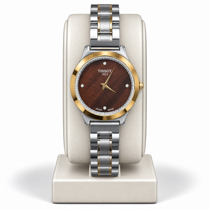 Tissot Brown Dial Two-Tone Classic Watch