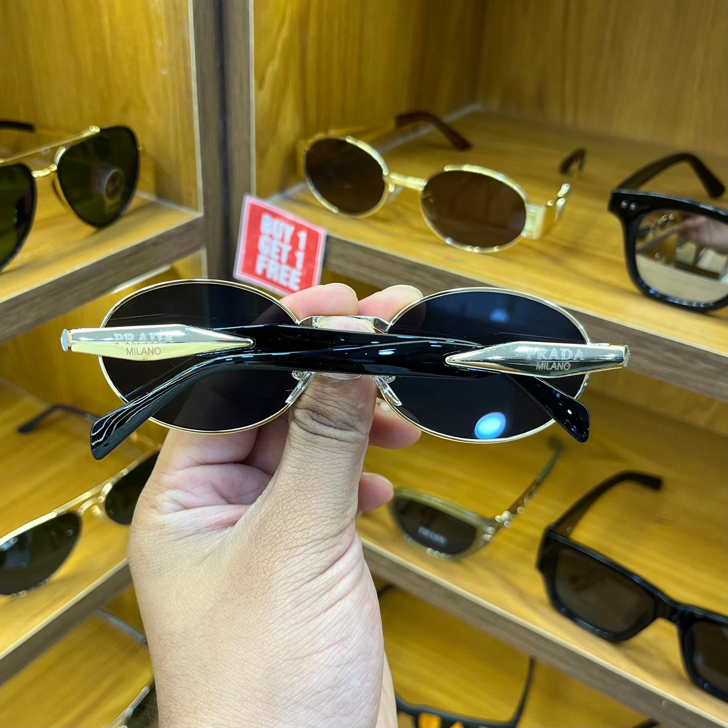 Prada Milano Oval Unisex Sunglasses