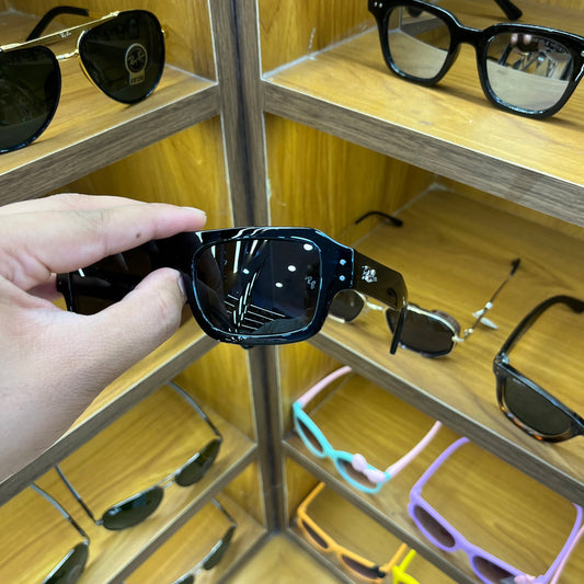 Ray-Ban Unisex UV Protected Rectangle Polarised Premium Sunglasses For Men’s & Women’s RB4454 - All Black
