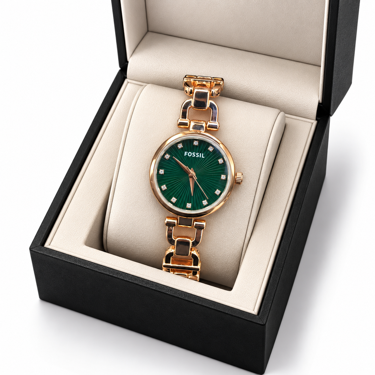 Fossil Emerald Green Statement Bracelet Watch