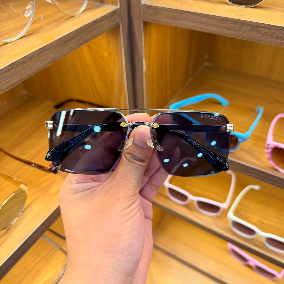 Maybach 1286 Frameless Rectangle Premium Sunglasses
